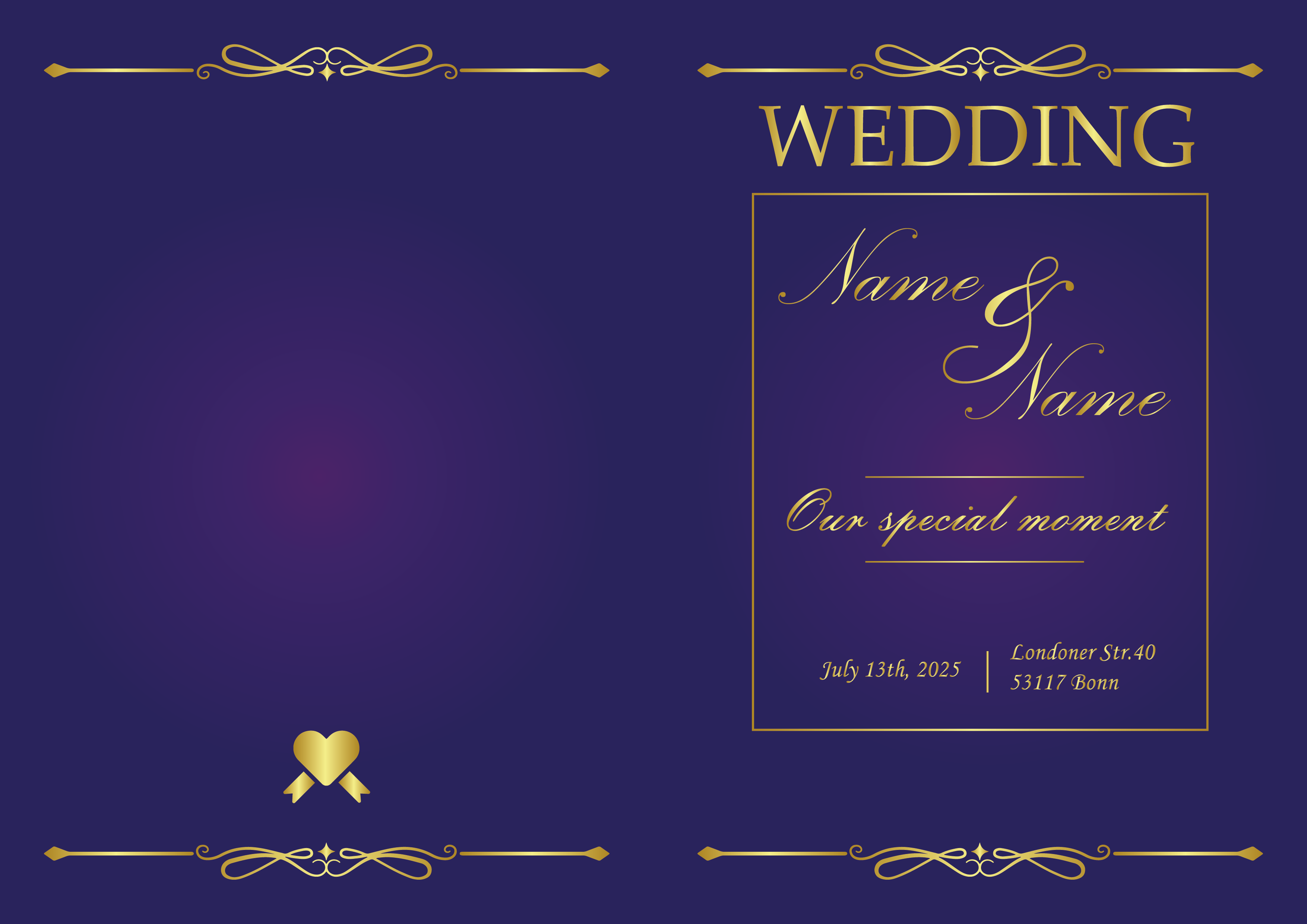 Hochzeitskarte Einladung Design Printdesign