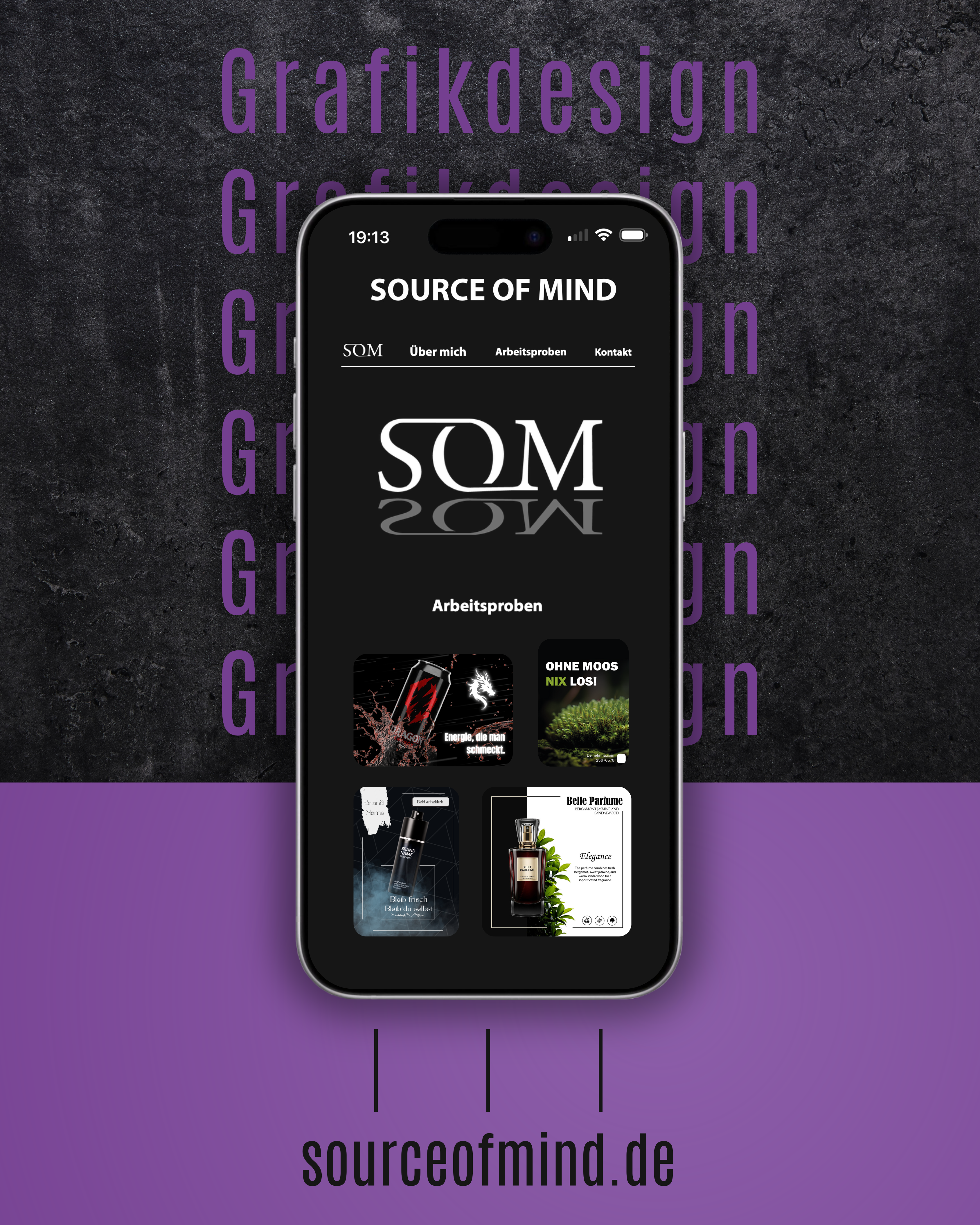 Source of Mind Handy Mockup Werbung Design